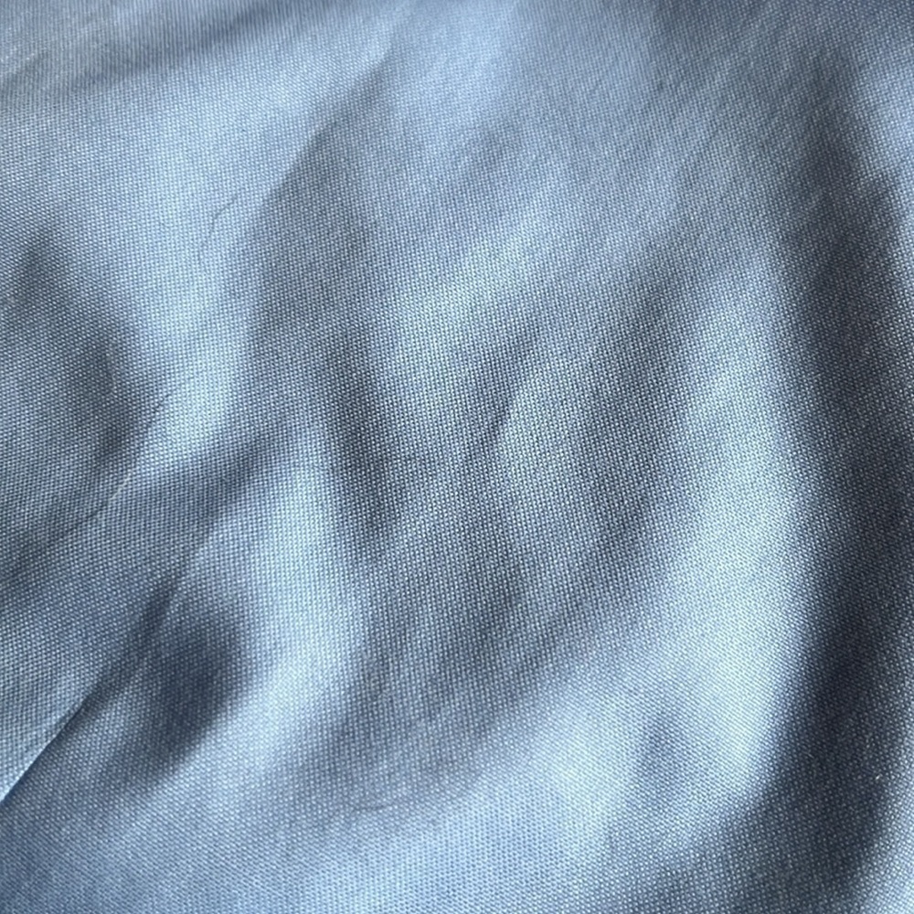 Chico's Blue No Iron Long Button Top 0/Small - Picture 5 of 6